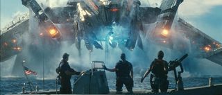 Publicity handout photo from the film "battleship" of an alien ship