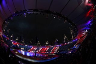 A general view of the opening ceremony of the London 2012 Olympic Games at the Olympic Stadium
