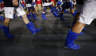 Members of Czech Republic's contingent take part in the athletes parade during the opening ceremony of the London 2012 Olympic Games