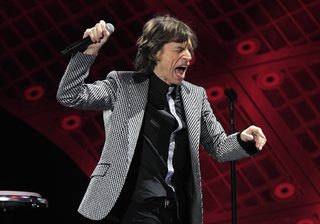Mick Jagger performs onstage during the Rolling Stones final concert of their "50 and Counting Tour" in Newark