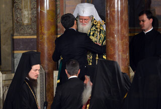 Церемония по интронизация наа българският патриарх Неофит 
църква