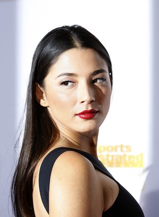 Australian model Jessica Gomes arrives for the 50 Years of Beautiful broadcast special show celebrating the 50th Anniversary of the Sports Illustrated Swimsuit Issue at the Dolby Theater in Los Angeles, California.