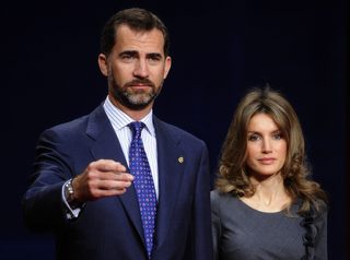 File photo os Spain's Crown Prince Felipe and his wife Princess Letizia attending a reception in Oviedo