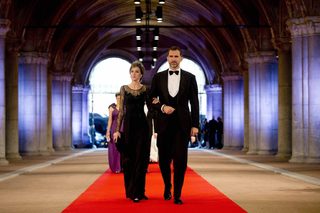 File picture of Felipe and Letizia in Amsterdam