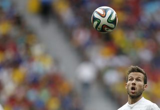 France's Cabaye runs for the ball during their 2014 World Cup round of 16 game against Nigeria at the Brasilia national stadium in Brasilia