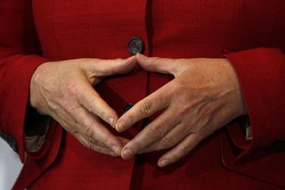 File photo of German Chancellor Merkel gesturing during German Cities Council in Stuttgart
