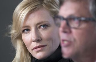 Cast member Cate Blanchett and director Todd Haynes attend a news conference for the film "Carol" in competition at the 68th Cannes Film Festival in Cannes