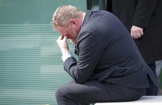 A relative reacts after the jury delivered its verdict at the new inquests into the Hillsborough disaster, in Warrington, Britain