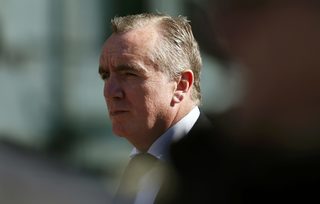 Ian Ayre, Cheif Executive of Liverpool FC, arrives to hear the jury deliver its verdict at the new inquests into the Hillsborough disaster, in Warrington