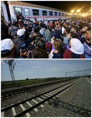 The Wider Image: Migrant routes a year on