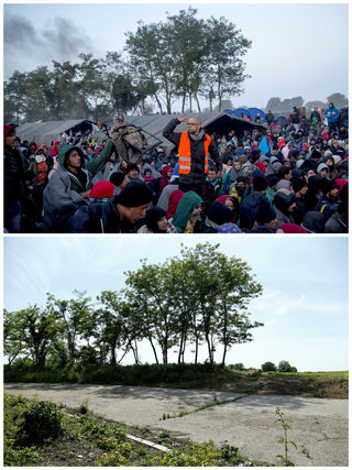 The Wider Image: Migrant routes a year on