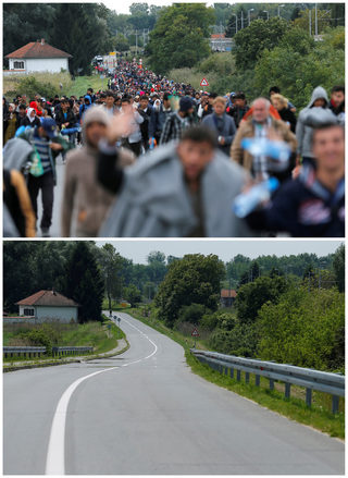 The Wider Image: Migrant routes a year on
