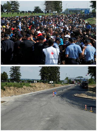 The Wider Image: Migrant routes a year on
