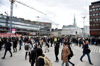 People were killed when a truck crashed into department store Ahlens on Drottninggatan, in central Stockholm