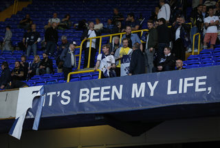 Tottenham fans during the ceremony after the game