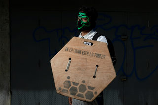 The Wider Image: Venezuela's shield-bearing protesters