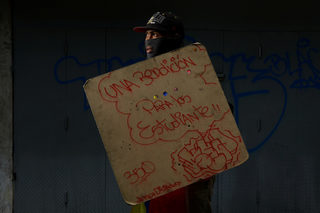 The Wider Image: Venezuela's shield-bearing protesters