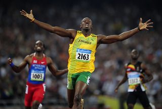 File photo of Usain Bolt of Jamaica winning the men's 200m final of the athletics competition in the National Stadium at the Beijing 2008 Olympic Games