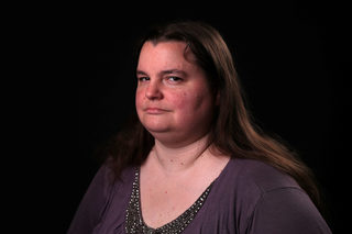 Nancy Stalnaker, 35, poses for a #MeToo portrait in Detroit