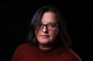 Brenda Siegel, 40, poses for a #MeToo portrait in Detroit