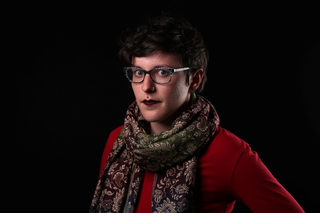 Maya Helferty, 25, poses for a #MeToo portrait in Detroit