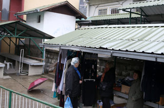 City central mousque is seen through during the war destroyed house in Srebrenica