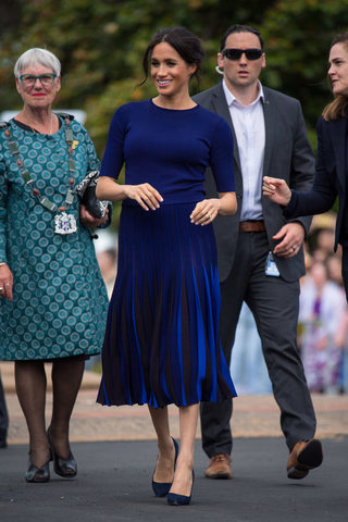 Meghan, Duchess of Sussex, during a walkabout in Rotorua on day four of the royal couple's tour of New Zealand