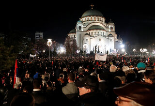 Russia's President Vladimir Putin visits Serbia