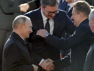 Russia's President Vladimir Putin visits Serbia