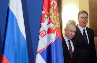 Russia's President Vladimir Putin visits Serbia