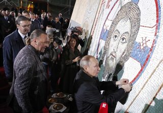 Russia's President Vladimir Putin visits Serbia