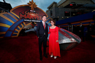 Co-directors Anna Boden and Ryan Fleck pose at the premiere for the movie "Captain Marvel" in Los Angeles