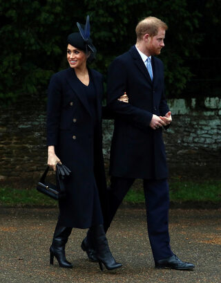 FILE PHOTO: Britain's Prince Harry, Duke of Sussex and Meghan, Duchess of Sussex leave St Mary Magdalene's church after the Royal Family's Christmas Day service on the Sandringham estate in eastern England