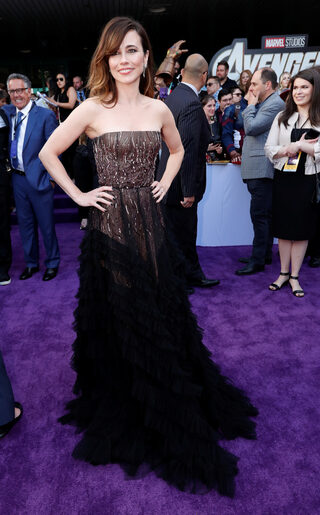 Actor Linda Cardellini poses on the red carpet at the world premiere of the film "The Avengers: Endgame" in Los Angeles