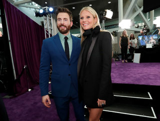 Cast members Chris Evans and Gwyneth Paltrow pose at the world premiere of the film "The Avengers: Endgame" in Los Angeles