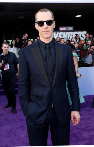 Cast member Benedict Cumberbatch poses on the red carpet at the world premiere of the film "The Avengers: Endgame" in Los Angeles