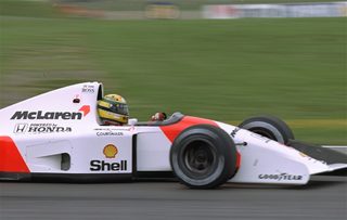 Senna puts in practice laps before the timed qualifying session at Silverstone July 11, 1992.jpg