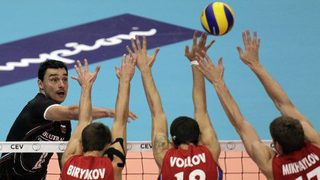 Българските волейболисти загубиха с 1:3 от Русия и отпаднаха от Евроволей 2011
