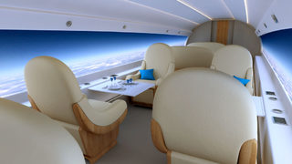 Екрани по стените правят от <span class="highlight">самолет</span> "летящо килимче"