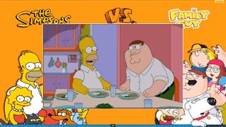 Видео: Семейство Симпсън и героите на Family Guy се срещат в общ епизод