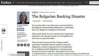 "Форбс": БНБ изглежда некомпетентна и политически зависима