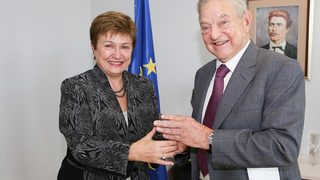 Сорос връчи на Кристалина Георгиева наградата "Отворено общество"