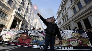 Хиляди се събраха на антиевропейски митинг в Рим