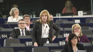 <span class="highlight">UKIP</span> изключи евродепутата си Джанис Аткинсън заради финансов скандал