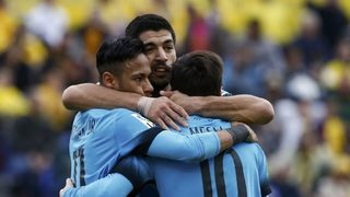 Суарес и Неймар продължиха победния ход на "Барселона"