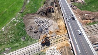 Западна дъга 2 на Околовръстното, снимана от Дроньо