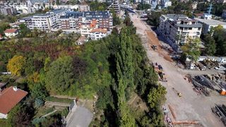 Ремонтът на бул. "Черни връх" от дрон