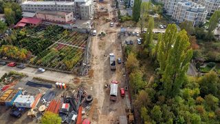 Ремонтът на бул. "Черни връх" от дрон 2
