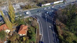 Обновената ул. "Банско шосе" от дрон