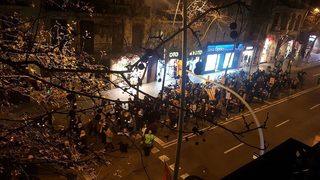 Плах протест "Свобода за арестуваните политици (каталунци)"